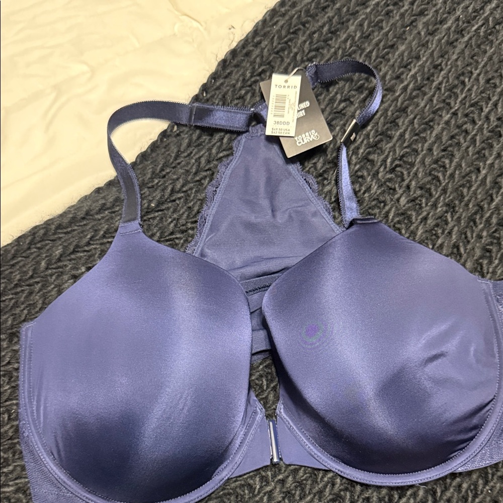 torrid Navy Smooth T-Shirt Bra with Racerback NWT